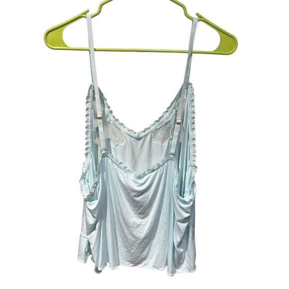 NWT Savage Fenty Peek-a-boo Cami Seashell Blue Plus Size 3X MSRP $39.95 - Picture 3 of 8